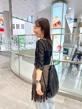 「アイテム（バックパック/リュック）」を使った、YURIさん（レディース・153cm）の秋コーディネート