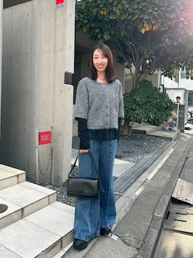 「アイテム（リング）」を使った、YURIさん（レディース・153cm）の秋コーディネート