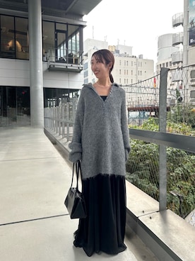 「mystic（ミスティック）のアイテム（ワンピース）」を使った、YURIさん（レディース・153cm）の秋コーディネート