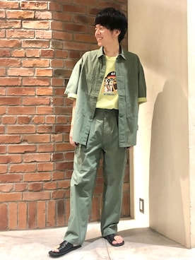 「ピスタチオ」｜かみやんさん（メンズ・174cm）の夏コーディネート