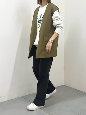 「CIAOPANIC TYPY（チャオパニックティピー）のアイテム（セットアップ）」を使った、てりおさん（レディース・162cm）の秋コーディネート