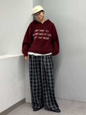 「アイテム（パーカー）」を使った、てりおさん（レディース・162cm）の秋コーディネート