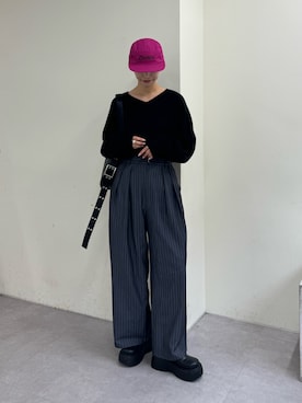 「CIAOPANIC TYPY（チャオパニックティピー）のアイテム（キャップ）」を使った、てりおさん（レディース・162cm）の夏コーディネート