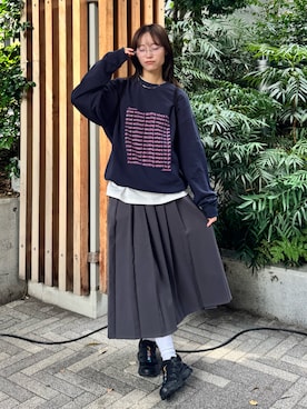 「アイテム（スウェット）」を使った、てりおさん（レディース・162cm）の秋コーディネート