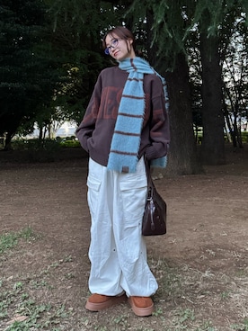 「アイテム（サンダル）」を使った、てりおさん（レディース・162cm）の秋コーディネート