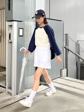 「H&M（エイチ・アンド・エム）のアイテム（パンツ）」を使った、てりおさん（レディース・162cm）の夏コーディネート