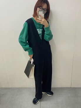 「セットアイテム」｜「アイテム（オールインワン・サロペット）」を使った、てりおさん（レディース・162cm）の秋コーディネート