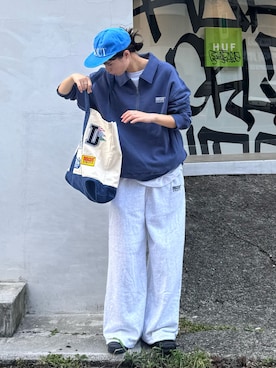 「アイテム（スウェットパンツ）」を使った、てりおさん（レディース・162cm）の秋コーディネート