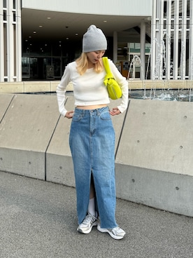 「大人カジュアルコーデ」｜「アイテム（ニットキャップ/ビーニー）」を使った、てりおさん（レディース・162cm）の春コーディネート