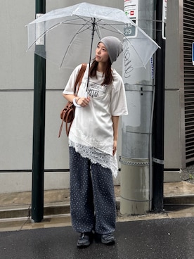 「CIAOPANIC TYPY（チャオパニックティピー）のアイテム（トップス）」を使った、てりおさん（レディース・162cm）の夏コーディネート