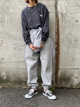 「スボーツミックス」｜「アイテム（スウェットパンツ）」を使った、てりおさん（レディース・162cm）の秋コーディネート
