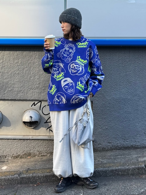 【SOUNDS GOOOOD】アソートフェイス柄ファンキーニット