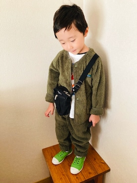 「フリース」｜「アイテム（セットアップ）」を使った、ＴＯＵＲＩさん（キッズ・90cm）の冬コーディネート