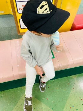 「SUPERMAN（スーパーマン）のアイテム」を使った、ＴＯＵＲＩさん（キッズ・90cm）の秋コーディネート