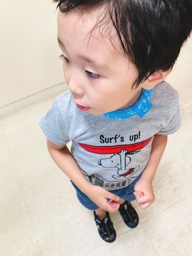 「ピーナッツ(PEANUTS)」｜ＴＯＵＲＩさん（キッズ・90cm）の夏コーディネート