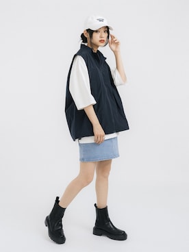 「ストリート女子」｜「アイテム（キャップ）」を使った、Ressaca staffさん（レディース・163cm）の夏コーディネート