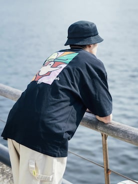 「BEAMS（ビームス）のBEAMS / メッシュ バケット ハット（ハット）」を使った、Ressaca staffさん（メンズ・175cm）の夏コーディネート