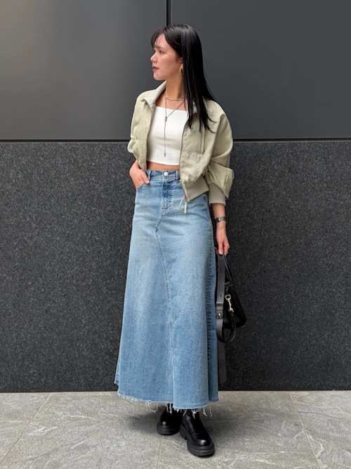 YANUK（ヤヌーク） デニムスカート YANUK / Flare Long Skirt(フレア