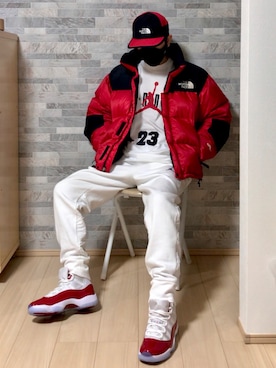 「Jordan」｜「アイテム（ダウンジャケット/コート）」を使った、zekihiroさん（メンズ・170cm）の冬コーディネート