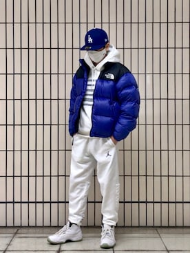 「Jordan」｜「アイテム（ダウンジャケット/コート）」を使った、zekihiroさん（メンズ・170cm）の秋コーディネート