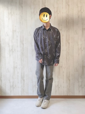 「UNIIT（ユニット）のアイテム」を使った、まっくろ🐕さん（メンズ・166cm）の春コーディネート