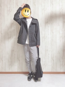 「大学生コーデ」｜「アイテム（マウンテンパーカー）」を使った、まっくろ🐕さん（メンズ・166cm）の冬コーディネート