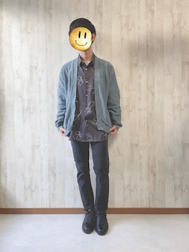 「UNIIT（ユニット）のアイテム」を使った、まっくろ🐕さん（メンズ・166cm）の春コーディネート