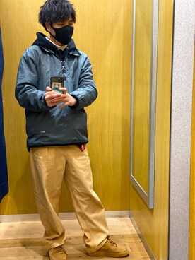 Gu ジーユー のデニムパンツ オレンジ系 を使ったメンズ人気ファッションコーディネート Wear