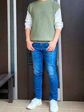 Gu レザータッチスニーカーを使った人気ファッションコーディネート Wear