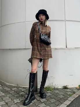 「アイテム（ワンピース/ドレス）」を使った、DAIAさん（レディース・166cm・20代）の秋コーディネート