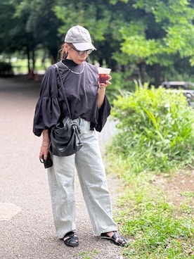 「POLO RALPH LAUREN（ポロ ラルフ ローレン）のアイテム（キャップ）」を使った、tomoe hiranoさん（レディース・161cm）の夏コーディネート