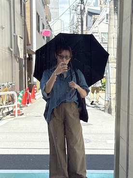 「アイテム（チノパンツ）」を使った、tomoe hiranoさん（レディース・161cm）の夏コーディネート