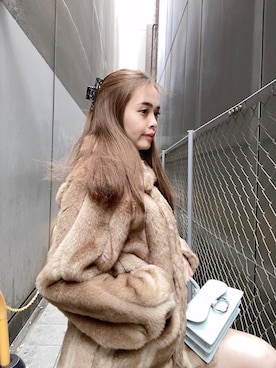 「EMODA（エモダ）のアイテム（その他アウター）」を使った、sanaekawaiさん（レディース・163cm）の冬コーディネート