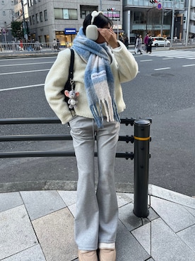 「BLACKUP（ブラックアップ）のアイテム」を使った、Aoiさん（レディース・163cm）の冬コーディネート