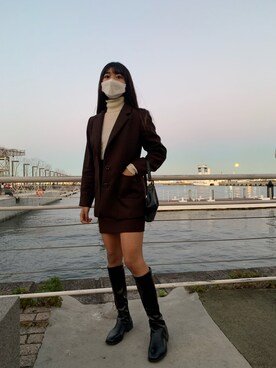 Aoiさん（レディース・163cm）の冬コーディネート