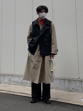 「RYO TAKASHIMA（リョウタカシマ）のアイテム（ベスト）」を使った、soshikiさん（メンズ・175cm）の冬コーディネート