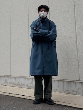 「08sircus（ゼロエイトサーカス）のアイテム（その他アウター）」を使った、soshikiさん（メンズ・175cm）の冬コーディネート