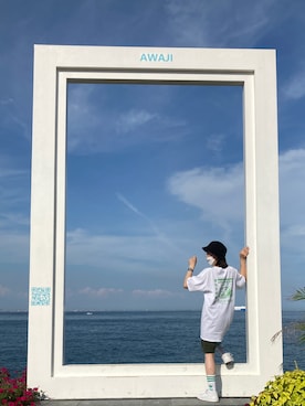 「海」｜「アイテム（腕時計）」を使った、おちたさん（レディース・153cm）の夏コーディネート