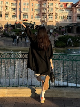 「アイテム（チュニック）」を使った、honokaさん（レディース・157cm）の秋コーディネート