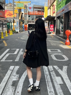 「アイテム（チュニック）」を使った、honokaさん（レディース・157cm）の秋コーディネート