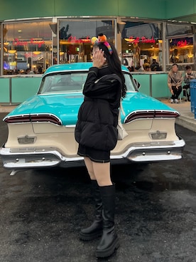 「アイテム（ダウンベスト）」を使った、honokaさん（レディース・157cm・20代）の秋コーディネート