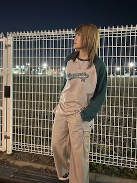 涼さんの「TYPE BLUE WIDE DENIM PANTS/ タイプブルー ワイドデニムパンツ」を使ったコーディネート