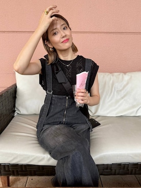 「アイテム（スマホグッズ）」を使った、m.a.k.oさん（レディース・166cm・30代）の夏コーディネート