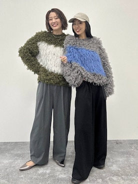 「アイテム（パンプス、グレー系）」を使った、m.a.k.oさん（レディース・166cm）の秋コーディネート