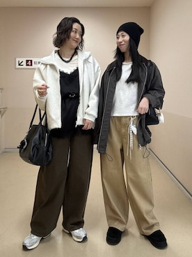 m.a.k.oさん（レディース・166cm）の冬コーディネート