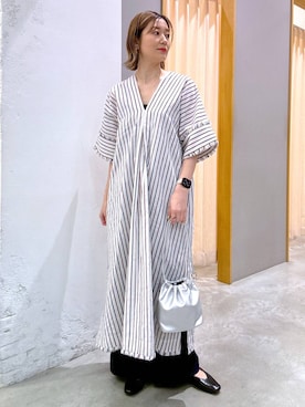 「アイテム（ワンピース/ドレス）」を使った、m.a.k.oさん（レディース・166cm・30代）の春コーディネート