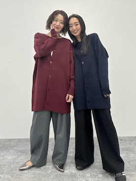 「アイテム（パンプス、グレー系）」を使った、m.a.k.oさん（レディース・166cm）の秋コーディネート