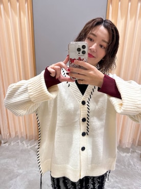 「アイテム（サンダル）」を使った、m.a.k.oさん（レディース・166cm・30代）の冬コーディネート