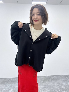 「アイテム（ブルゾン）」を使った、m.a.k.oさん（レディース・166cm・30代）の秋コーディネート