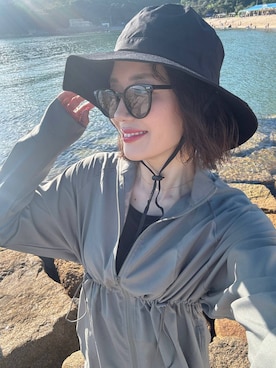 「アイテム（ファッション雑貨）」を使った、m.a.k.oさん（レディース・166cm・30代）の夏コーディネート